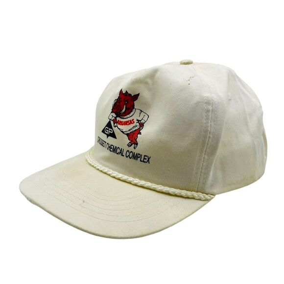 Vintage Georgia Pacific GP Chemical Arkansas Razorbacks Hat Crossett - Picture 4 of 8